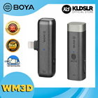 BOYA BY-WM3D Digital True-Wireless Microphone System for iOS Devices, Cameras, Smartphones (2.4 GHz)