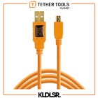 Tether Tools TetherPro USB 2.0 Type-A to 5-Pin Mini-USB Cable (Orange, 15') (CU5451)