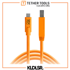 Tether Tools TetherPro USB Type-C Male to USB 3.0 Type-B Male Cable (15', Orange) (CUC3415-ORG)