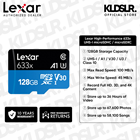 Lexar High-Performance 128GB 633x microSDXC UHS-I Memory Card (10 YEARS WARRANTY)