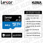 Lexar High-Performance 64GB 633x microSDXC UHS-I Memory Card (10 YEARS WARRANTY)