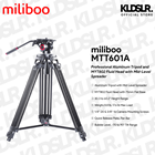 miliboo MTT601A Professional Aluminum Tripod and MYT802 Fluid Head with Mid-Level Spreader