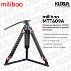 miliboo MTT609A Professional Tripod and MYT803 Fluid Head with Ground Spreader (Aluminum)