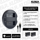 Viloso NP-W126 Dual Charger + 2x Viloso W126S Battery for all Fujifilm Mirrorless Camera