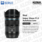 Sirui Sniper 33mm F1.2 Autofocus Lens (FUJIFILM X, Black)