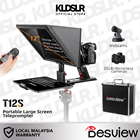 Desview T12S 12.9" Portable Teleprompter for Smartphone/Tablets with Remote Control